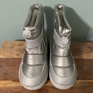 Kids Silver Winter Boots